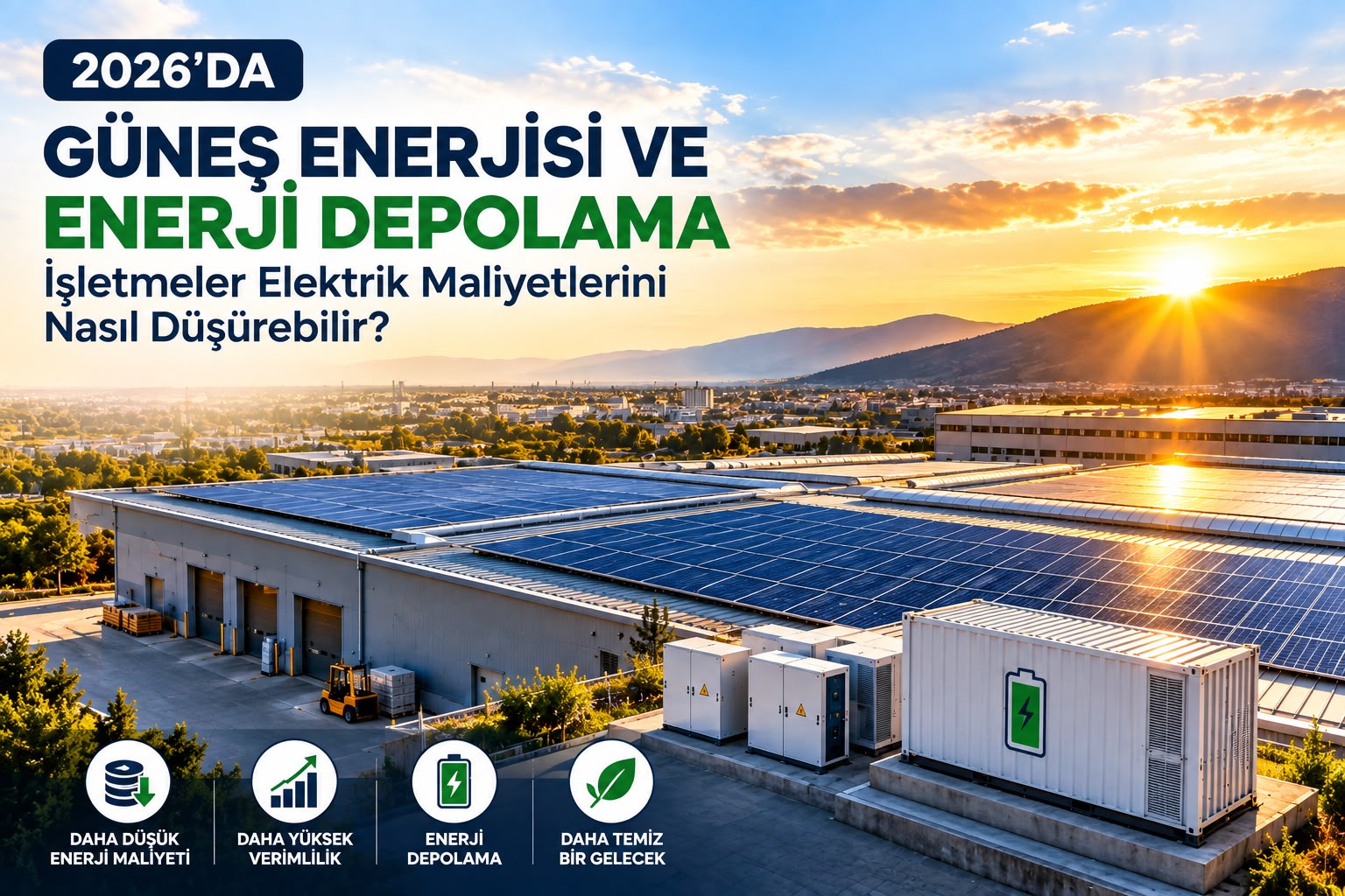2026’da Güneş Enerjisi ve Enerji Depolama: İşletmeler Elektrik Maliyetlerini Nasıl Düşürebilir?