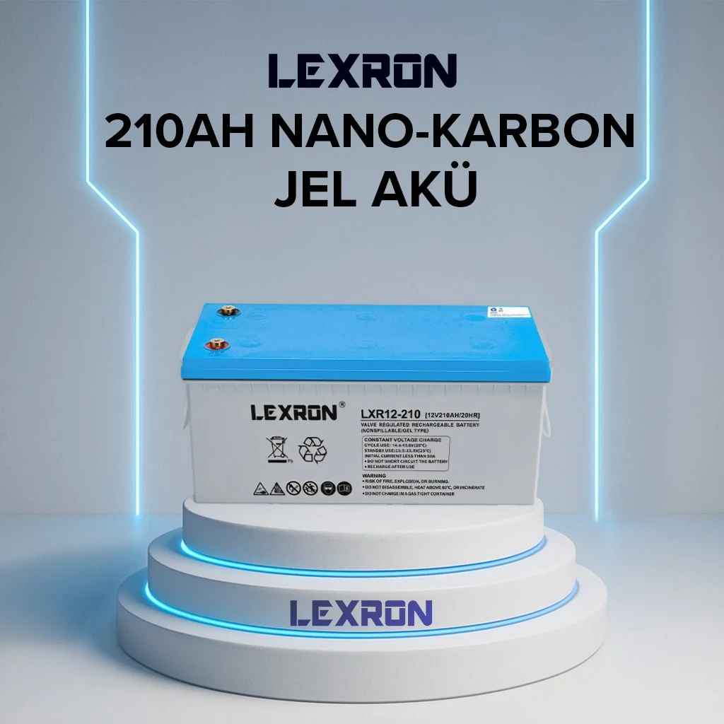 Lexron 210Ah 12V Nano Karbon Jel Akü
