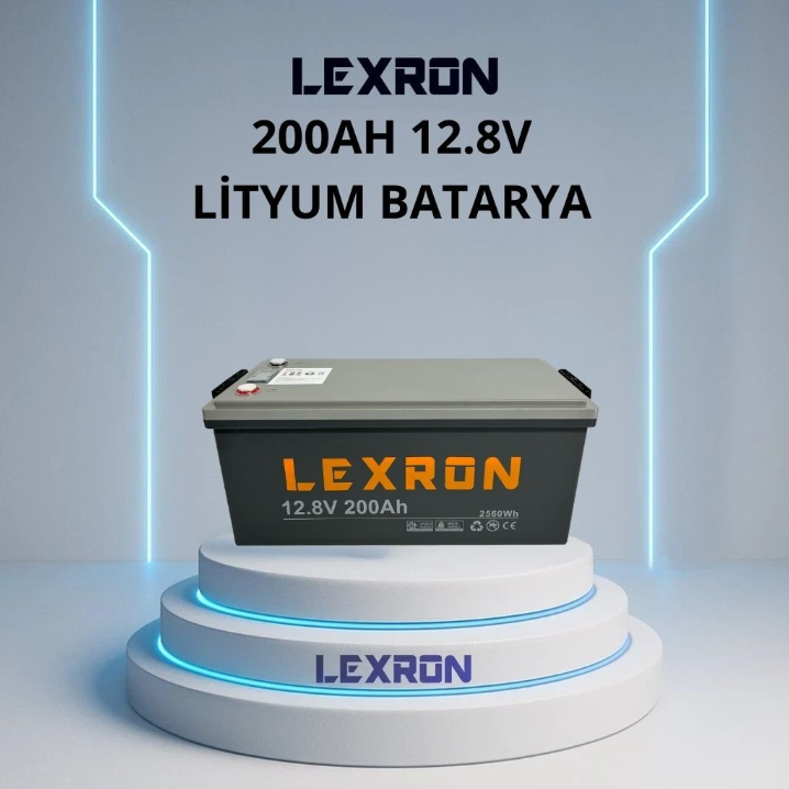 Lexron 200Ah 12,8V Lityum Batarya