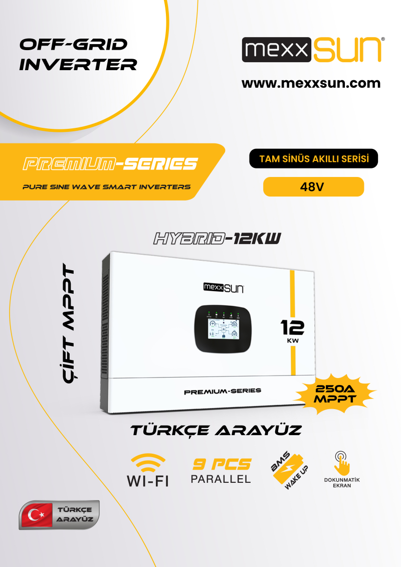 MEXX-P12kW - Premium 48V 12kW (Paralel /Wi-Fi/ Dual Output)