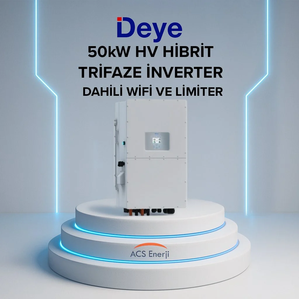 Deye 50 kW Hibrit Trifaze İnverter (HV) SUN-50K-SG01HP3-EU