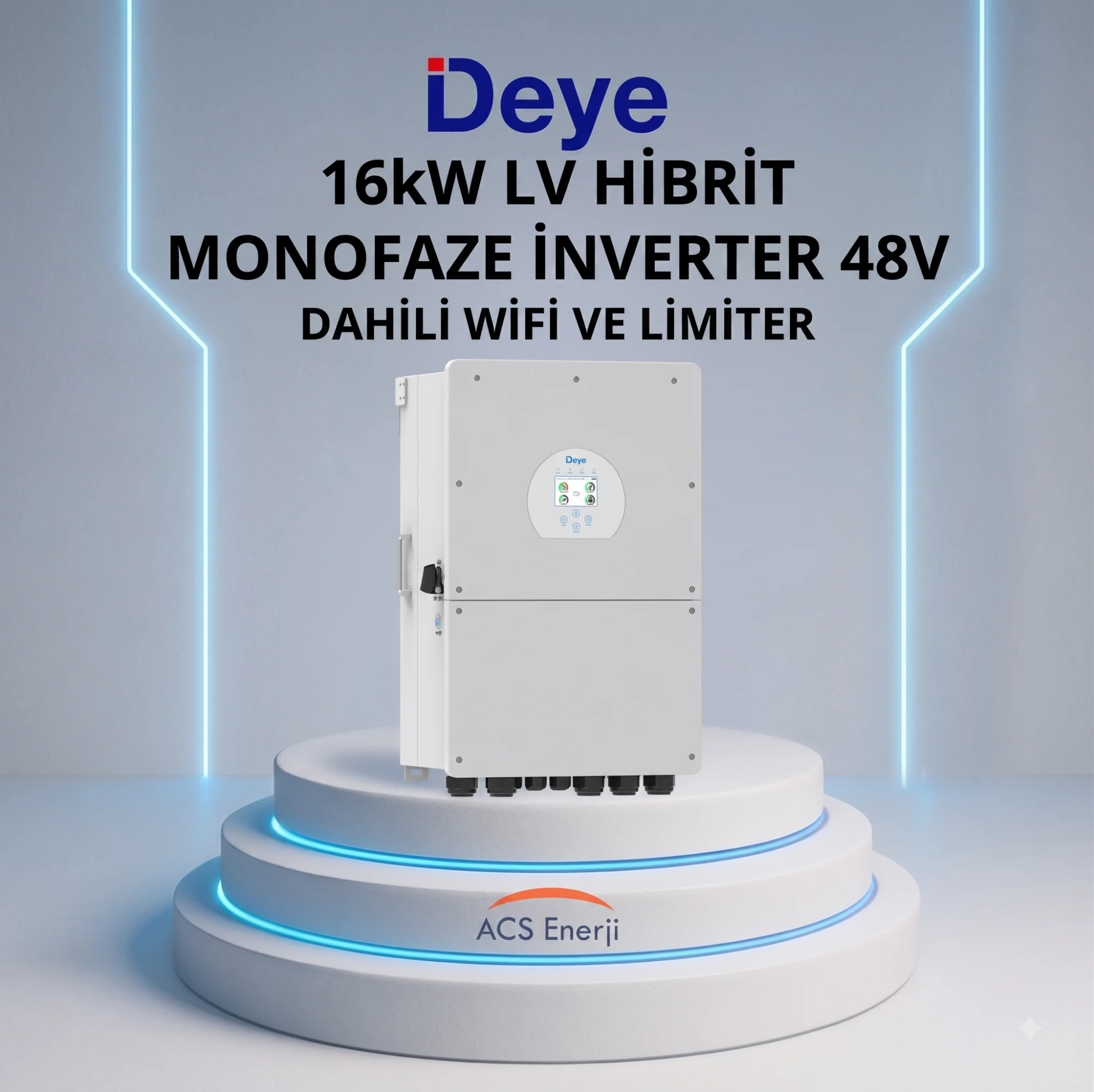 Deye 16 kW Hibrit Monofaze İnverter (LV) SUN-16K-SG01LP1-EU