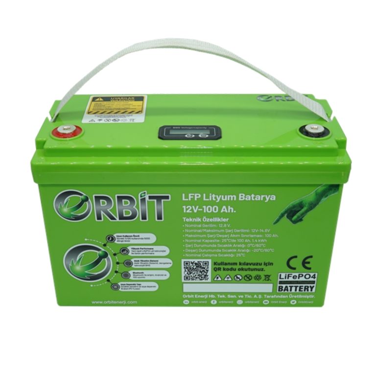 Orbit 12 V 100 Ah LiFePO4 Akü – Marin Tip VP